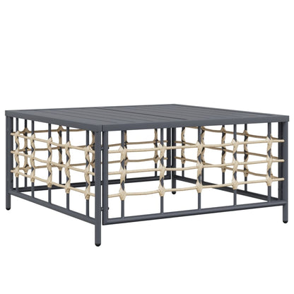 vidaXL Salon de jardin 9 pcs avec coussins anthracite résine tressée