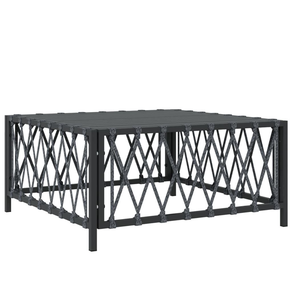 vidaXL Salon de jardin 4 pcs avec coussins anthracite acier