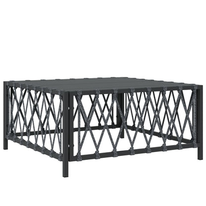 vidaXL Salon de jardin 4 pcs avec coussins anthracite acier