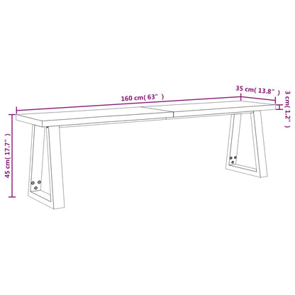 vidaXL Ensemble de salle à manger 3 pcs avec bord live edge Bois d'acacia massif