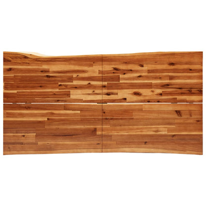 vidaXL Ensemble de salle à manger 3 pcs avec bord live edge Bois d'acacia massif