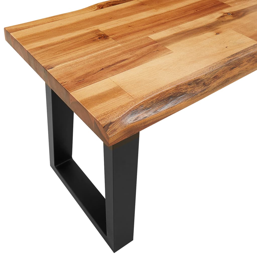 vidaXL Ensemble de salle à manger 3 pcs avec bord live edge Bois d'acacia massif