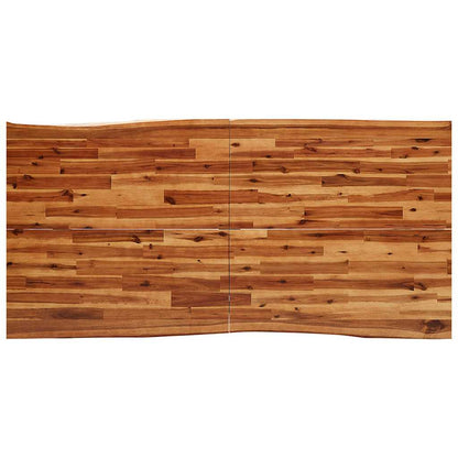 vidaXL Ensemble de salle à manger 3 pcs avec bord live en bois d'acacia massif