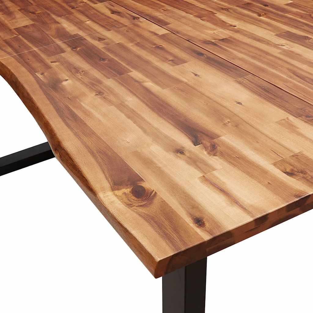 vidaXL Ensemble de salle à manger 3 pcs avec bord live en bois d'acacia massif