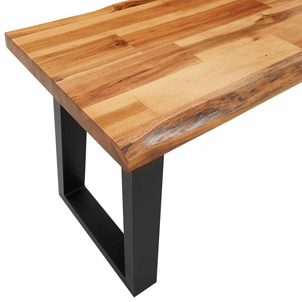 vidaXL Ensemble de salle à manger 3 pcs avec bord live en bois d'acacia massif