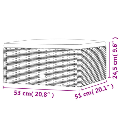 vidaXL 6-tlg. Garten-Lounge-Set mit Kissen Schwarz Poly Rattan