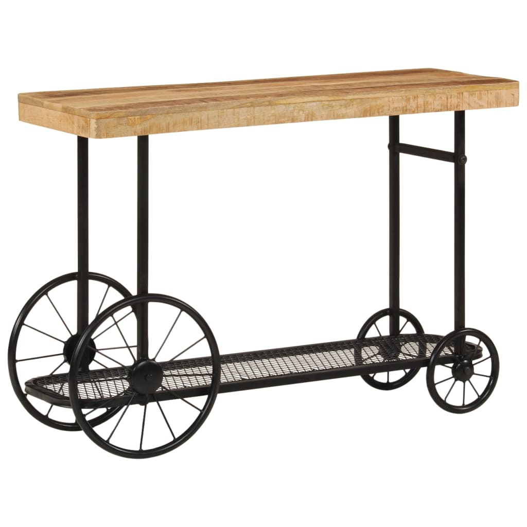 vidaXL Console 112x36x76 cm Bois de manguier massif et fer
