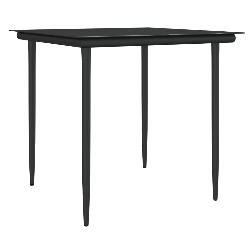 3-tlg. Garten-Essgruppe mit Kissen Poly Rattan und Stahl