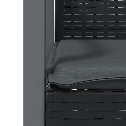 vidaXL 5-tlg. Garten-Essgruppe mit Kissen Poly Rattan und Stahl