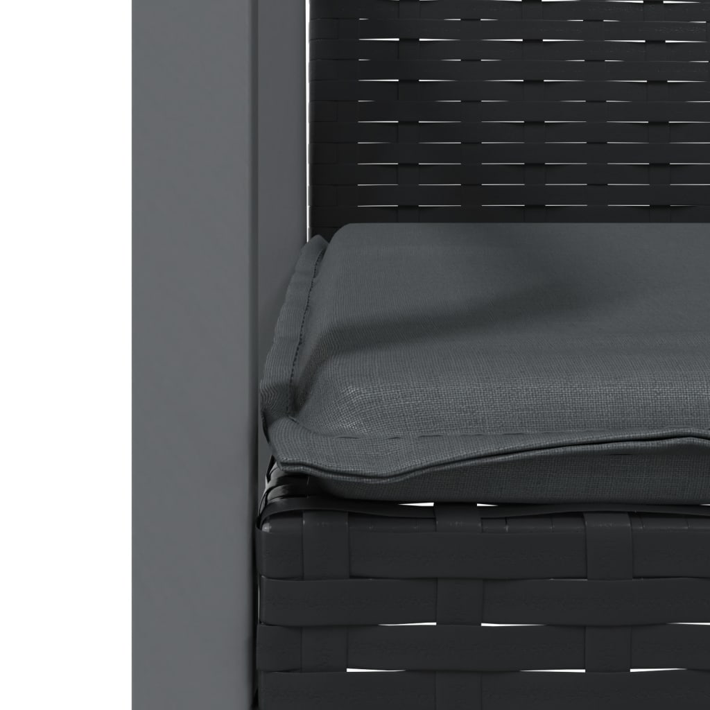 vidaXL 5-tlg. Garten-Essgruppe mit Kissen Poly Rattan und Stahl