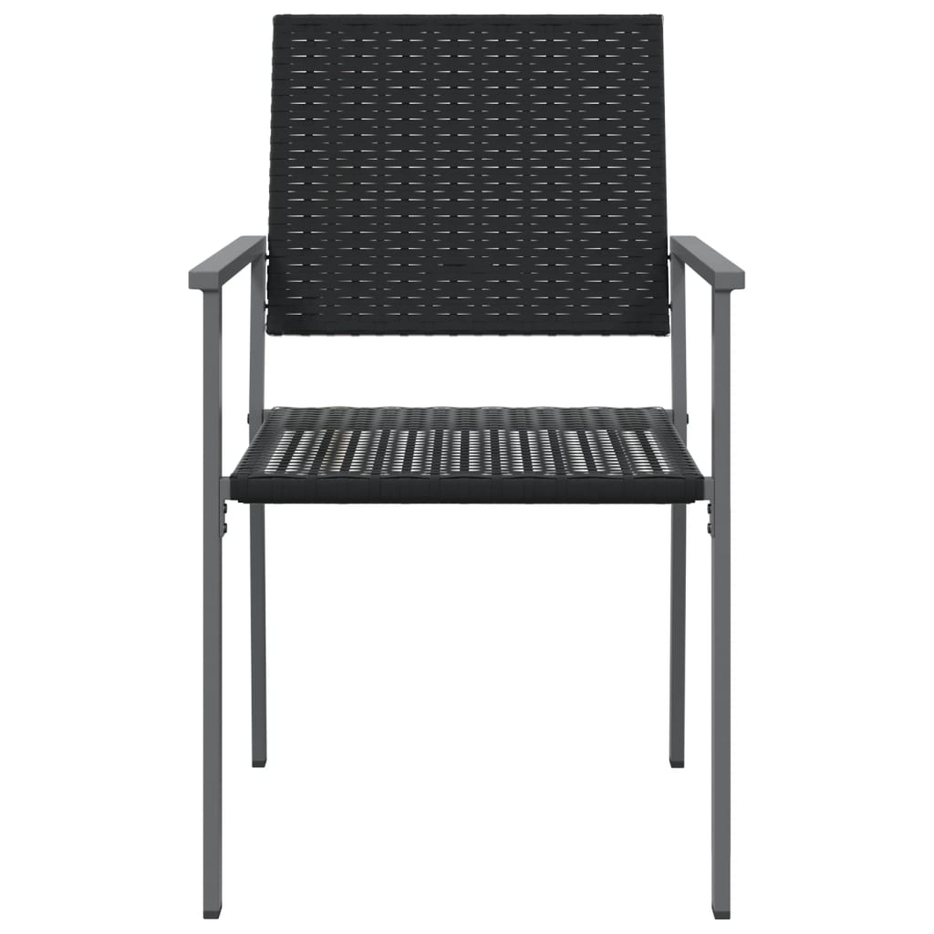 vidaXL Chaises de jardin 4 pcs Noir 54x62,5x89 cm Résine tressée