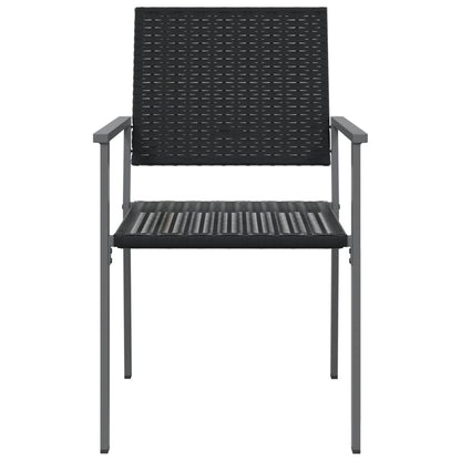 vidaXL Chaises de jardin 4 pcs Noir 54x62,5x89 cm Résine tressée