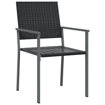vidaXL Chaises de jardin 6 pcs Noir 54x62,5x89 cm Résine tressée