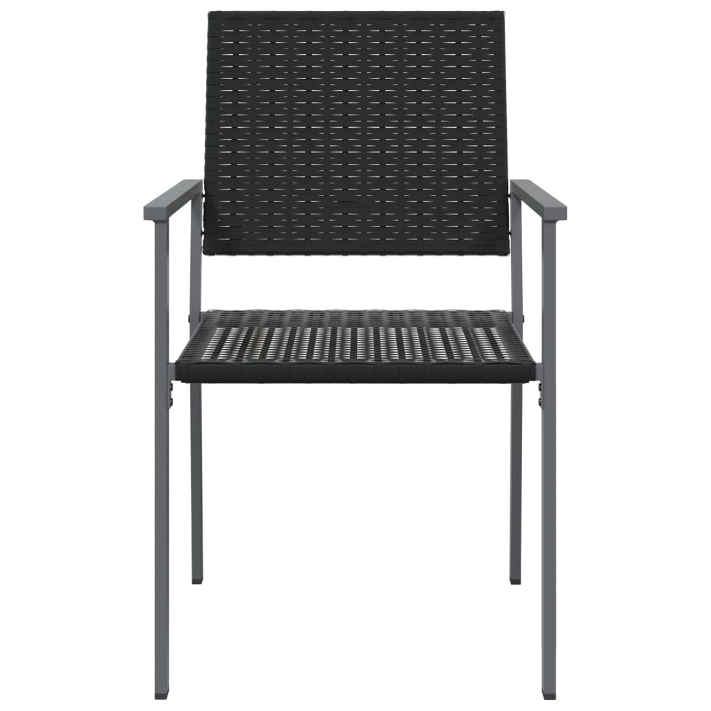 vidaXL Chaises de jardin 6 pcs Noir 54x62,5x89 cm Résine tressée