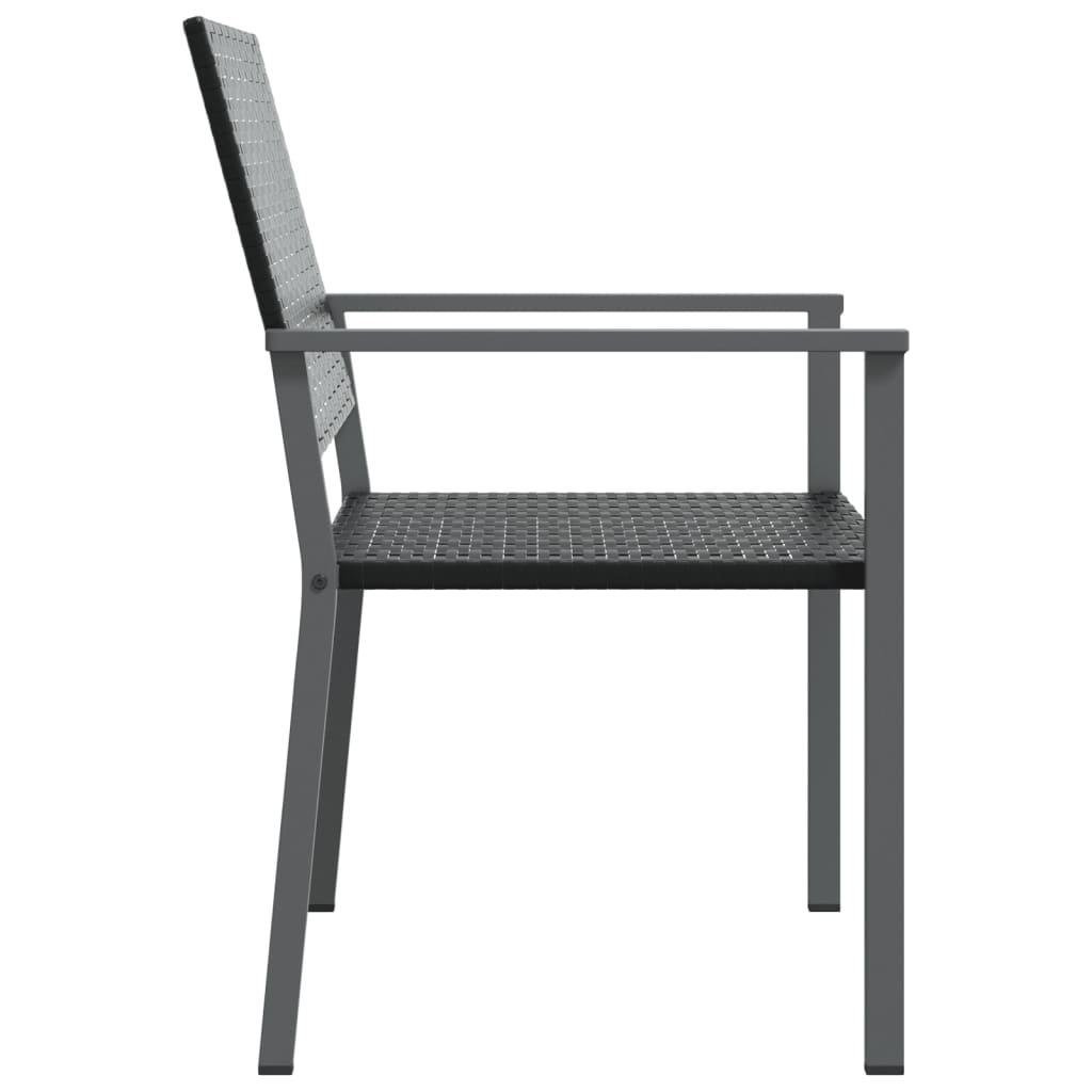 vidaXL Chaises de jardin 6 pcs Noir 54x62,5x89 cm Résine tressée