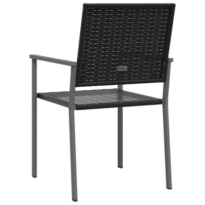 vidaXL Chaises de jardin 6 pcs Noir 54x62,5x89 cm Résine tressée