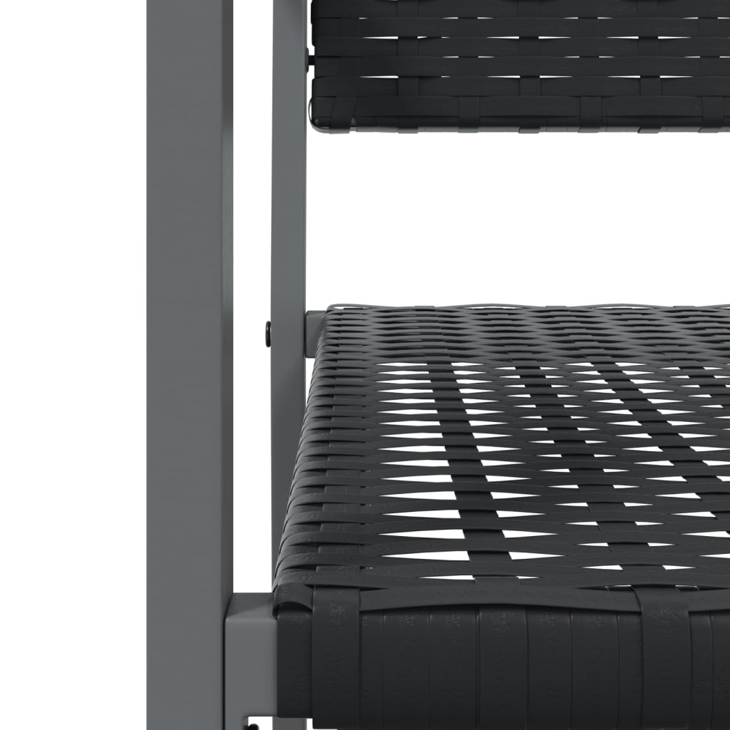 vidaXL Chaises de jardin 6 pcs Noir 54x62,5x89 cm Résine tressée