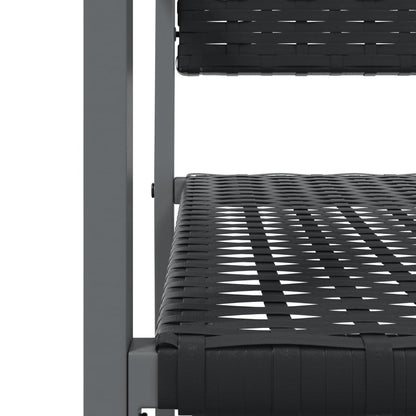vidaXL Chaises de jardin 6 pcs Noir 54x62,5x89 cm Résine tressée