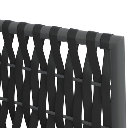 vidaXL Chaises de jardin avec coussins 4 pcs Noir 54x61x83 cm Résine tressée