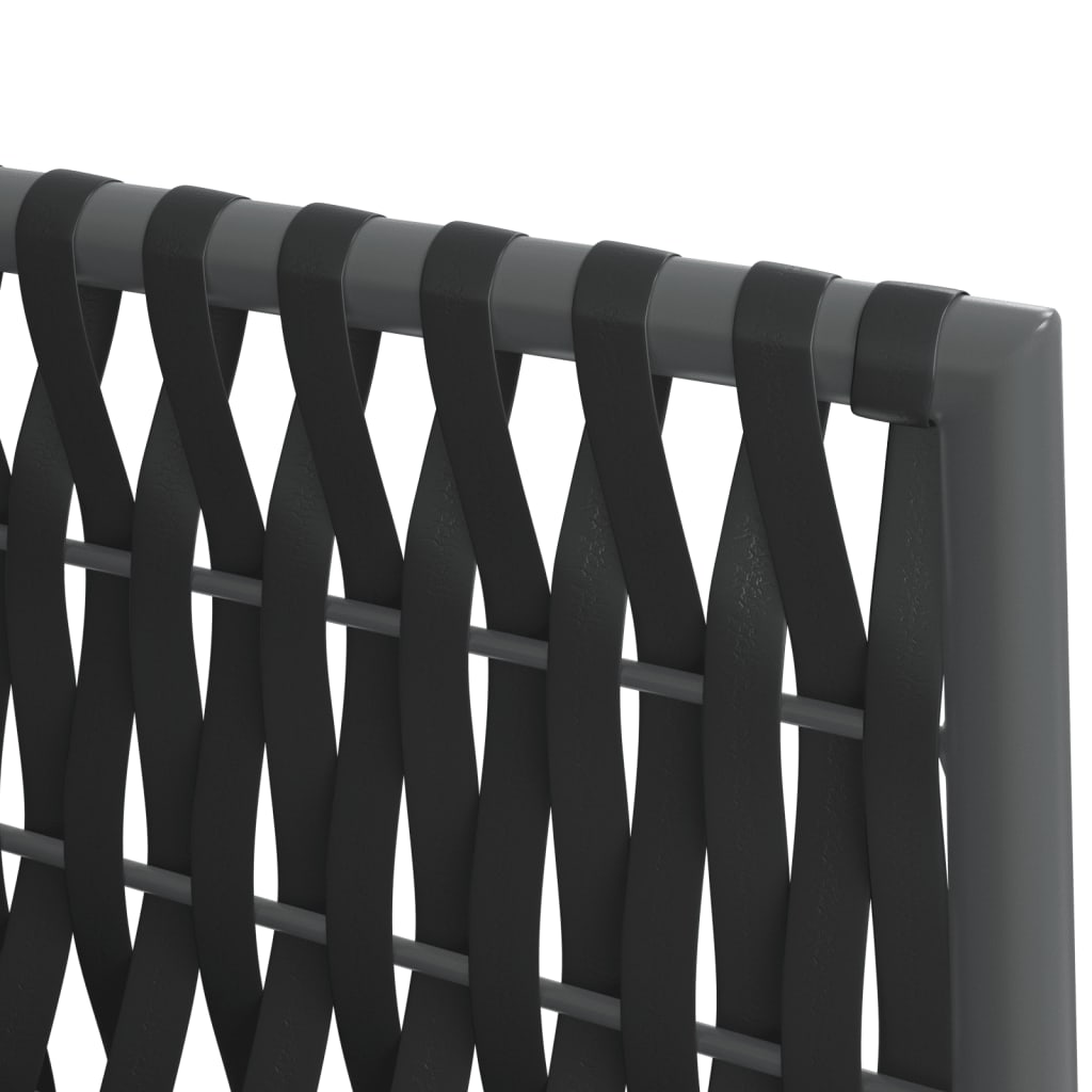 vidaXL Chaises de jardin avec coussins 6 pcs Noir 54x61x83 cm Résine tressée