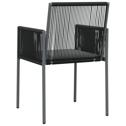 vidaXL Chaises de jardin avec coussins 4 pcs Noir 54x60,5x83,5 cm
