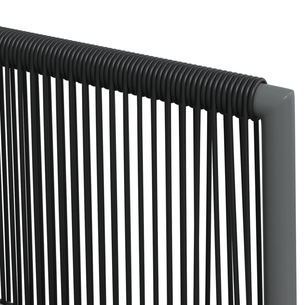 vidaXL Chaises de jardin avec coussins 4 pcs Noir 54x60,5x83,5 cm