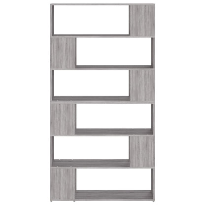 vidaXL Bücherregal/Raumteiler Grau Sonoma 100x24x188 cm