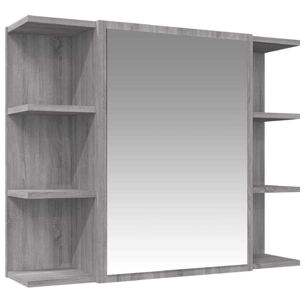 vidaXL Ensemble de meubles de salle de bain 3 pcs Gris Aggloméré Sonoma