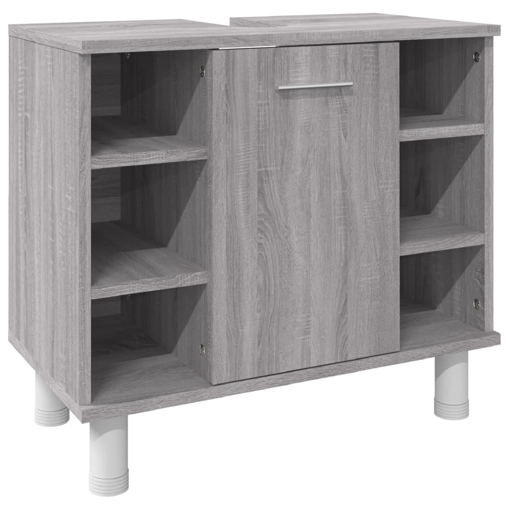 vidaXL Ensemble de meubles de salle de bain 3 pcs Gris Aggloméré Sonoma