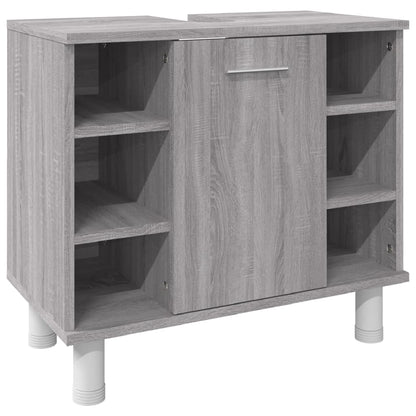 vidaXL Ensemble de meubles de salle de bain 3 pcs Gris Aggloméré Sonoma