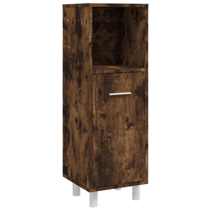 vidaXL 4-tlg. Badmöbel-Set Räuchereiche Holzwerkstoff