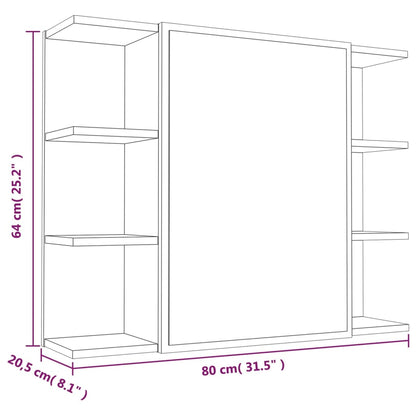 vidaXL 4-tlg. Badmöbel-Set Räuchereiche Holzwerkstoff