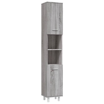 vidaXL Ensemble de meubles de salle de bain 4 pcs Gris Sonoma Aggloméré