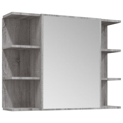vidaXL Ensemble de meubles de salle de bain 4 pcs Gris Sonoma Aggloméré