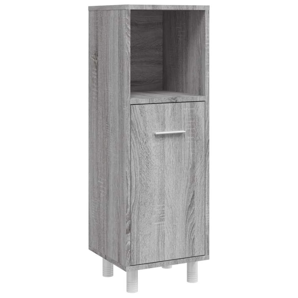 vidaXL Ensemble de meubles de salle de bain 4 pcs Gris Sonoma Aggloméré