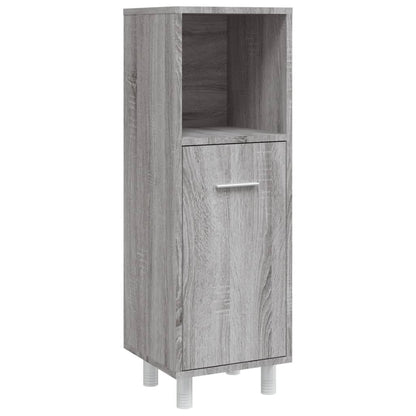 vidaXL Ensemble de meubles de salle de bain 4 pcs Gris Sonoma Aggloméré