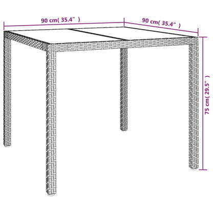 vidaXL 5-tlg. Garten-Essgruppe mit Kissen Beige Poly Rattan