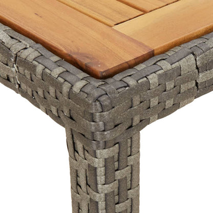 vidaXL 5-tlg. Garten-Essgruppe mit Kissen Grau Poly Rattan