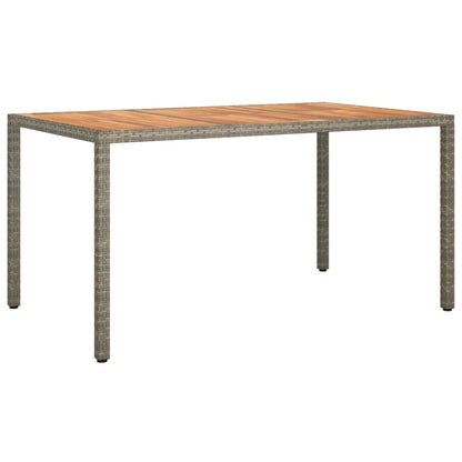 vidaXL 5-tlg. Garten-Essgruppe mit Kissen Grau Poly Rattan