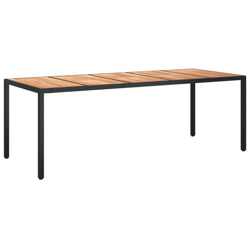 vidaXL 11-tlg. Garten-Essgruppe mit Kissen Schwarz Poly Rattan