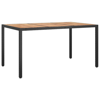 vidaXL 5-tlg. Garten-Essgruppe mit Kissen Schwarz Poly Rattan