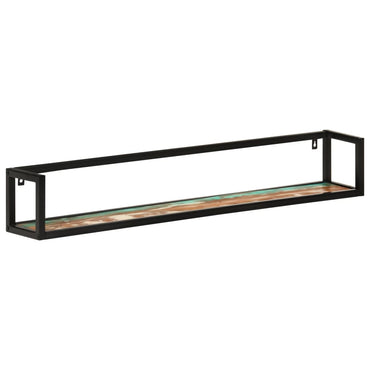 vidaXL Wandregale 2 Stk. 110x17x17 cm Altholz Massiv und Eisen