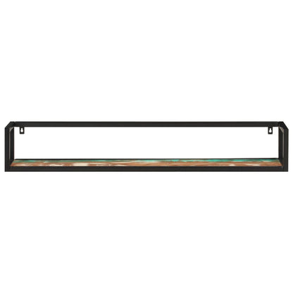 vidaXL Wandregale 2 Stk. 110x17x17 cm Altholz Massiv und Eisen