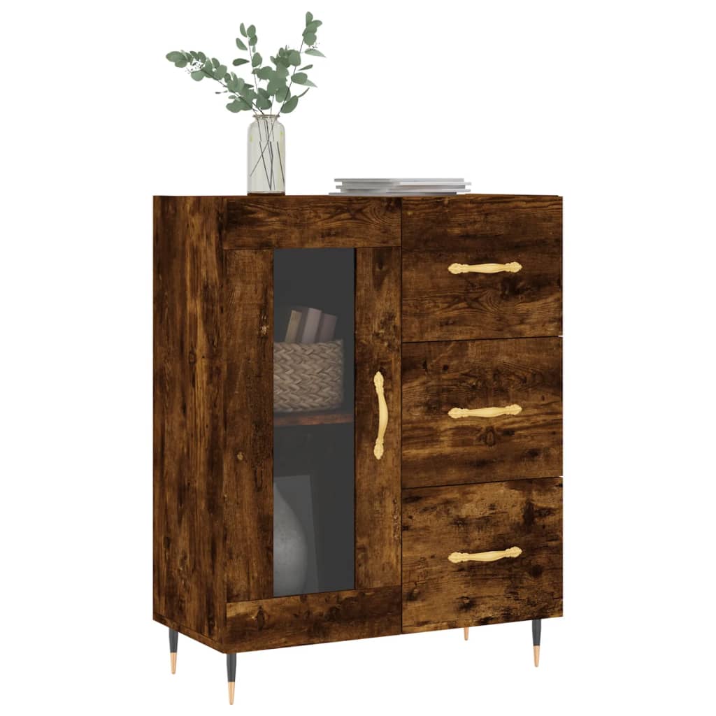 vidaXL Sideboard Räuchereiche 69,5x34x90 cm Holzwerkstoff