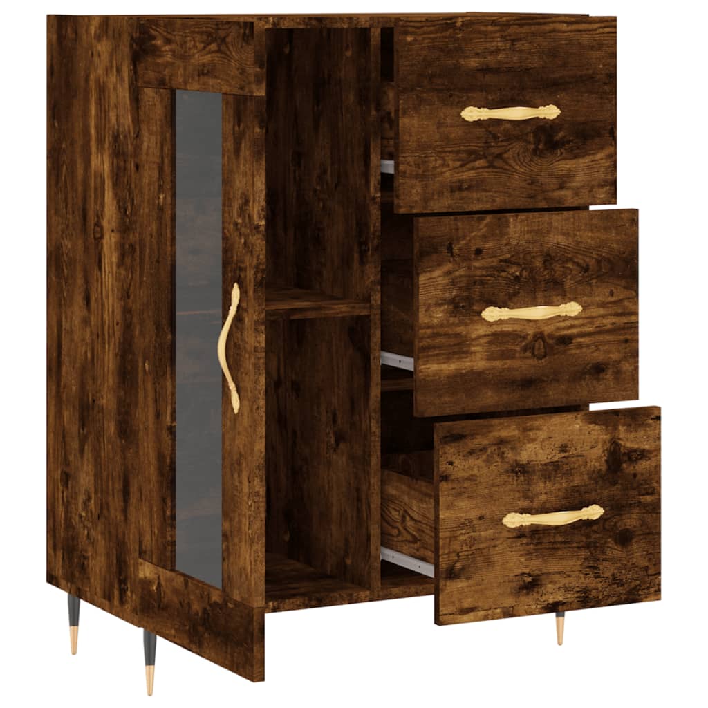 vidaXL Sideboard Räuchereiche 69,5x34x90 cm Holzwerkstoff