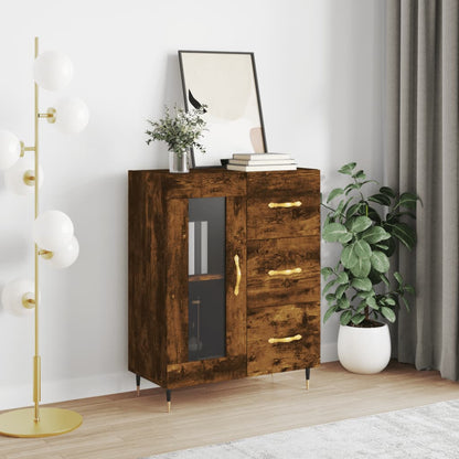 vidaXL Sideboard Räuchereiche 69,5x34x90 cm Holzwerkstoff