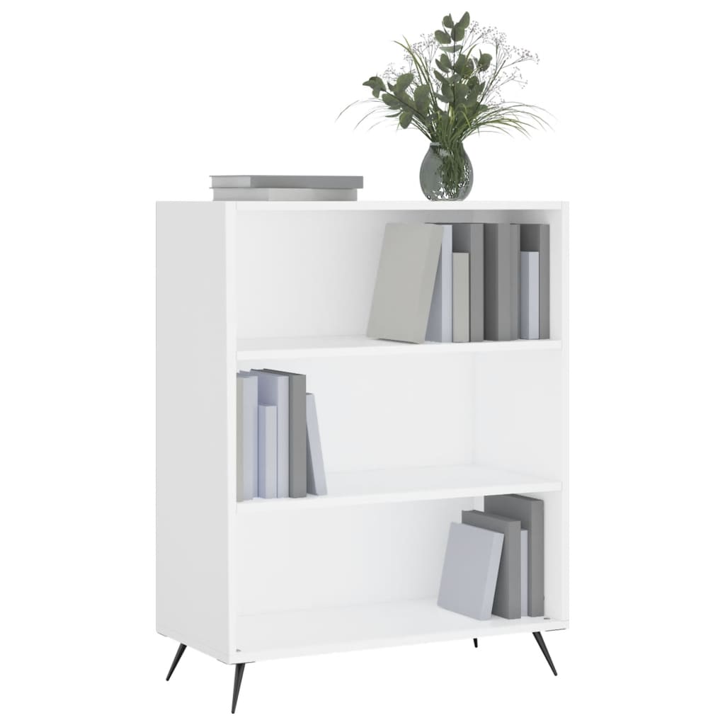 vidaXL Bücherregal Weiß 69,5x32,5x90 cm Holzwerkstoff