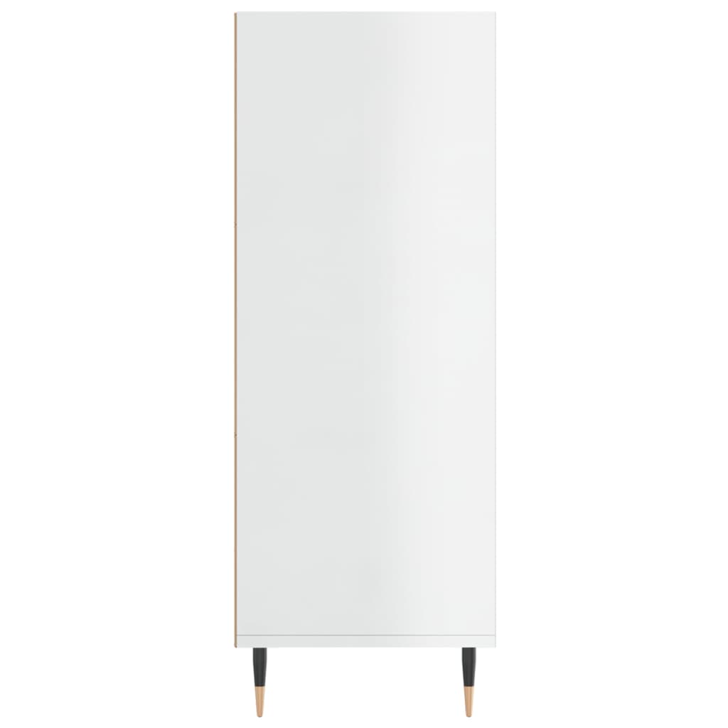 vidaXL Bücherregal Hochglanz-Weiß 69,5x32,5x90 cm Holzwerkstoff