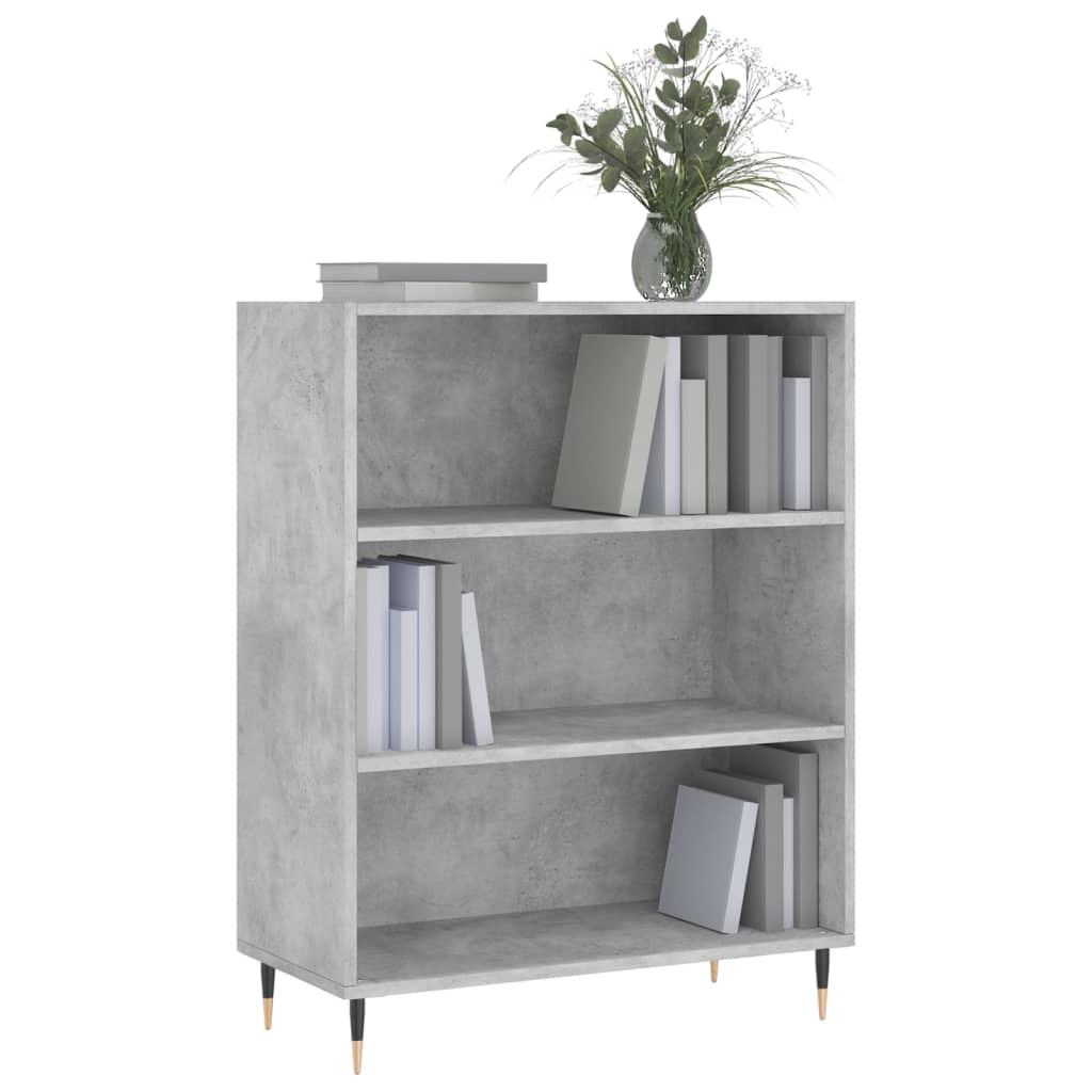 vidaXL Bücherregal Betongrau 69,5x32,5x90 cm Holzwerkstoff
