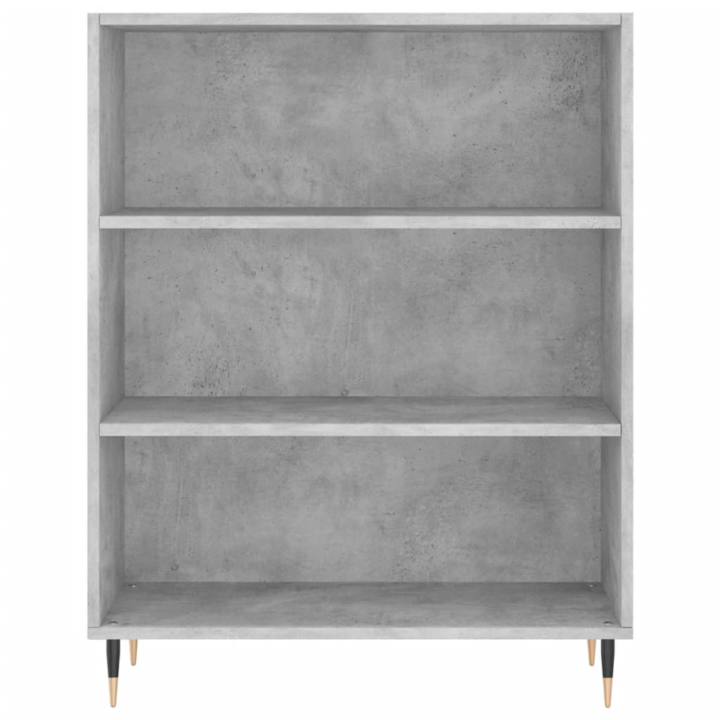 vidaXL Bücherregal Betongrau 69,5x32,5x90 cm Holzwerkstoff